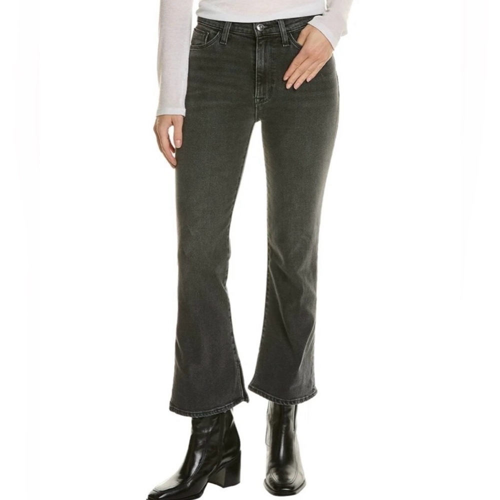 NWT, Hudson Womens Blair High-Rise Bootcut Crop Jeans W/ Slits Demitria Wash, 30